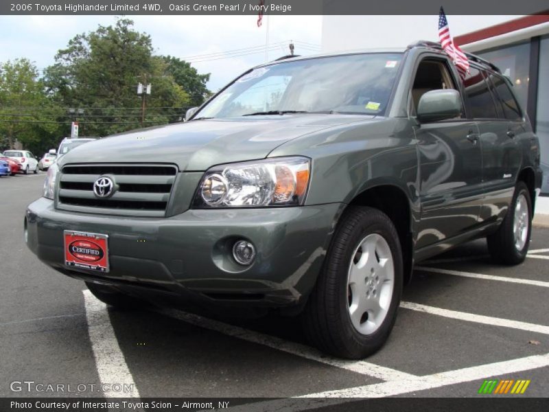 Oasis Green Pearl / Ivory Beige 2006 Toyota Highlander Limited 4WD