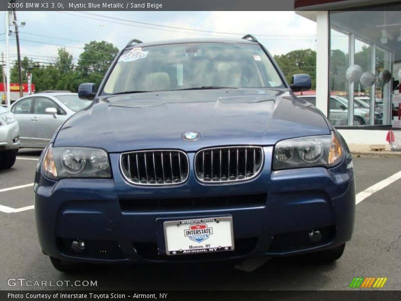 Mystic Blue Metallic / Sand Beige 2006 BMW X3 3.0i