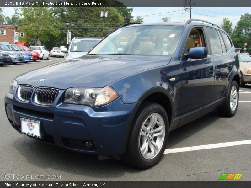 Mystic Blue Metallic / Sand Beige 2006 BMW X3 3.0i