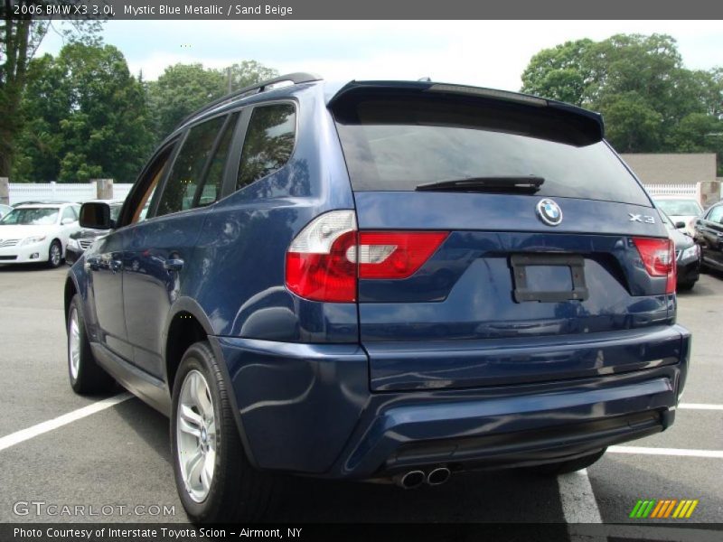 Mystic Blue Metallic / Sand Beige 2006 BMW X3 3.0i