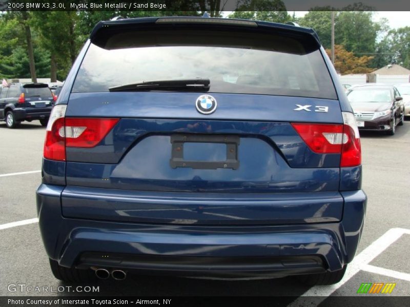 Mystic Blue Metallic / Sand Beige 2006 BMW X3 3.0i