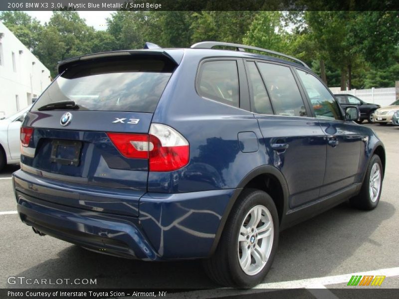 Mystic Blue Metallic / Sand Beige 2006 BMW X3 3.0i