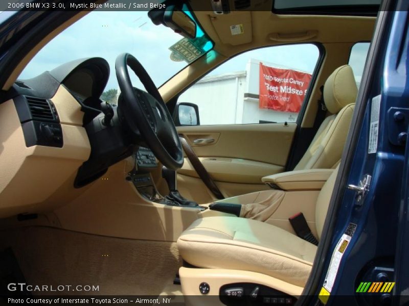 Mystic Blue Metallic / Sand Beige 2006 BMW X3 3.0i