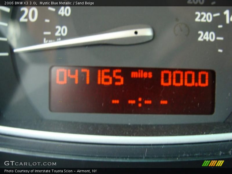 Mystic Blue Metallic / Sand Beige 2006 BMW X3 3.0i
