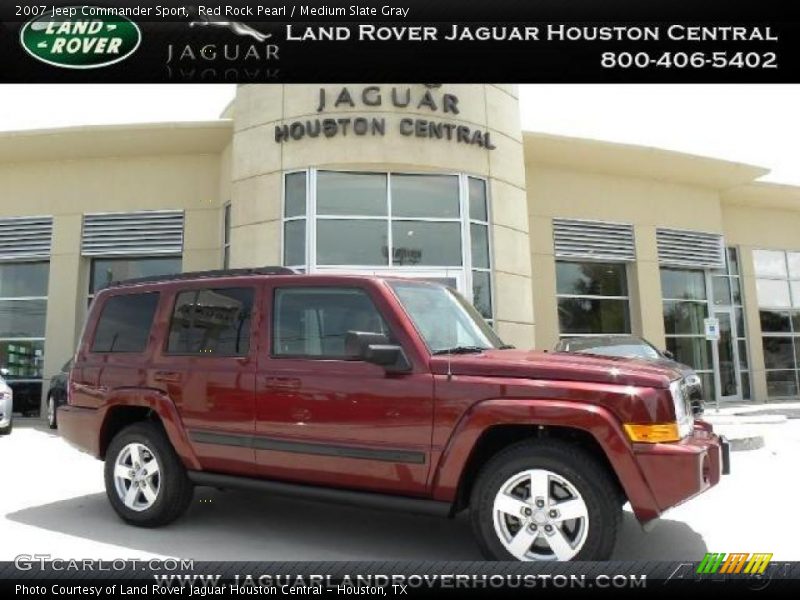 Red Rock Pearl / Medium Slate Gray 2007 Jeep Commander Sport