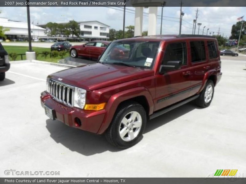 Red Rock Pearl / Medium Slate Gray 2007 Jeep Commander Sport