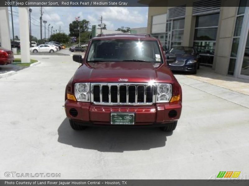 Red Rock Pearl / Medium Slate Gray 2007 Jeep Commander Sport
