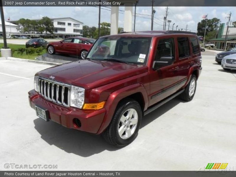 Red Rock Pearl / Medium Slate Gray 2007 Jeep Commander Sport