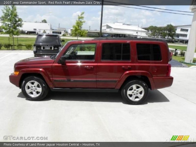 Red Rock Pearl / Medium Slate Gray 2007 Jeep Commander Sport