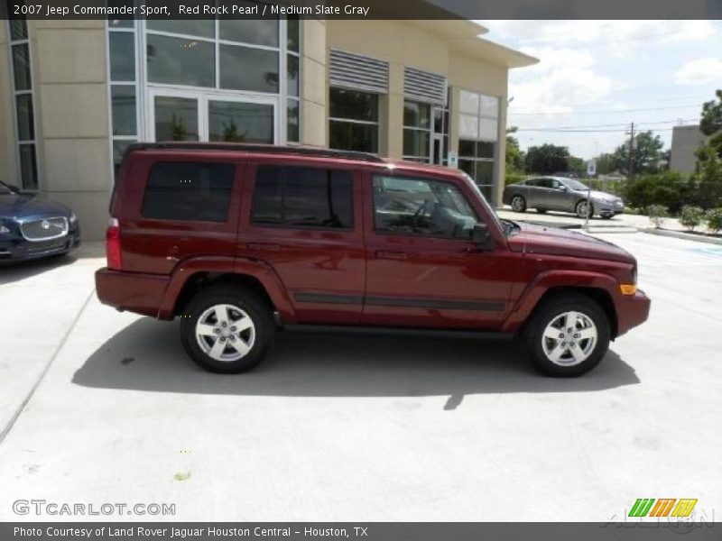 Red Rock Pearl / Medium Slate Gray 2007 Jeep Commander Sport