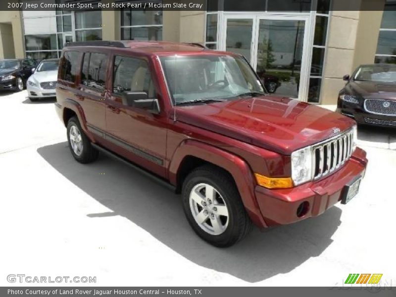 Red Rock Pearl / Medium Slate Gray 2007 Jeep Commander Sport