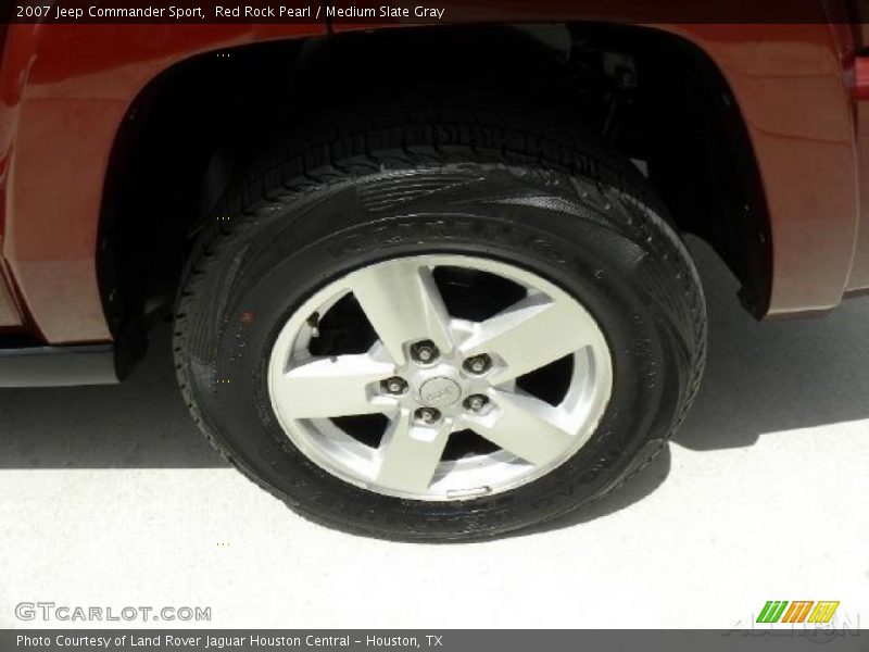 Red Rock Pearl / Medium Slate Gray 2007 Jeep Commander Sport