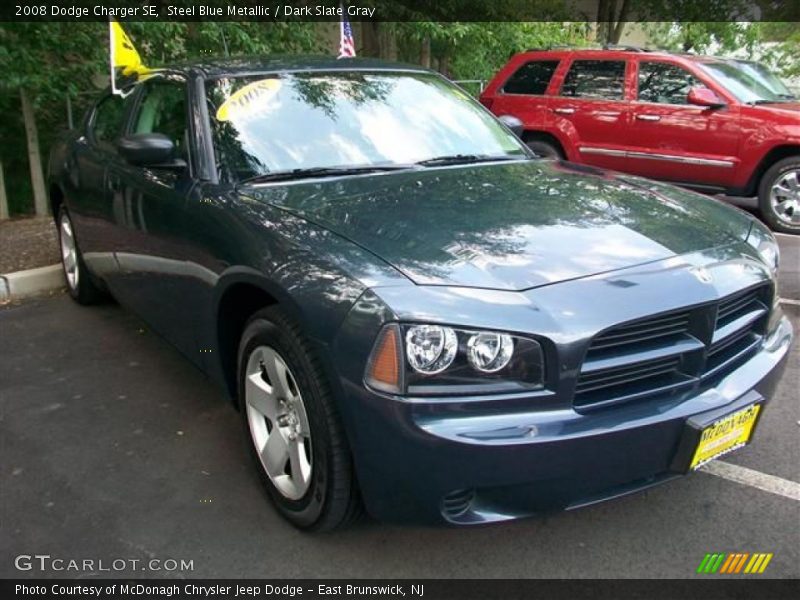 Steel Blue Metallic / Dark Slate Gray 2008 Dodge Charger SE