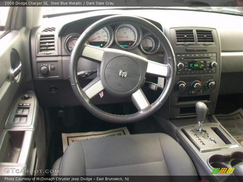 Steel Blue Metallic / Dark Slate Gray 2008 Dodge Charger SE