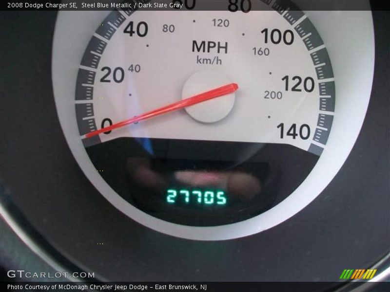 Steel Blue Metallic / Dark Slate Gray 2008 Dodge Charger SE
