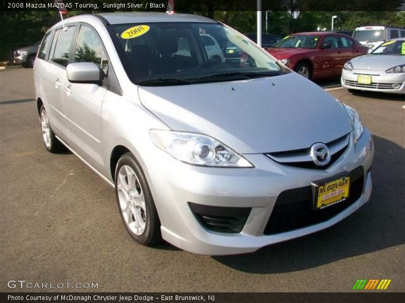 Sunlight Silver / Black 2008 Mazda MAZDA5 Touring