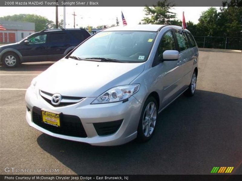 Sunlight Silver / Black 2008 Mazda MAZDA5 Touring