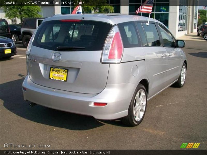 Sunlight Silver / Black 2008 Mazda MAZDA5 Touring