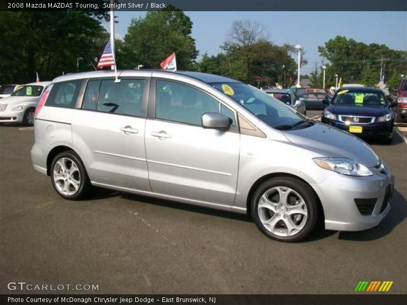 Sunlight Silver / Black 2008 Mazda MAZDA5 Touring