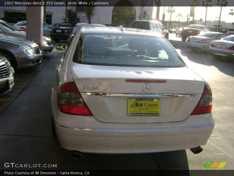 Arctic White / Cashmere 2007 Mercedes-Benz E 350 Sedan