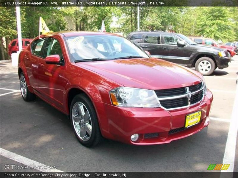 Inferno Red Crystal Pearl / Dark Slate Gray/Light Slate Gray 2008 Dodge Avenger R/T AWD