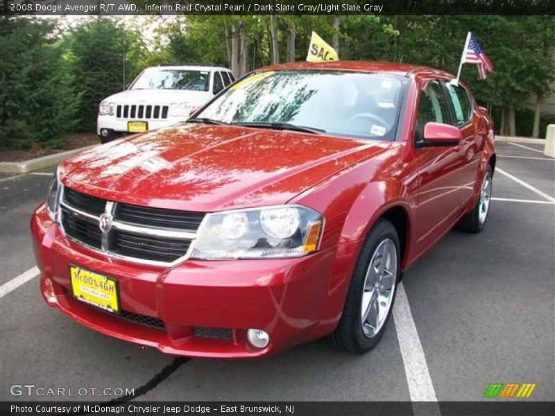 Inferno Red Crystal Pearl / Dark Slate Gray/Light Slate Gray 2008 Dodge Avenger R/T AWD