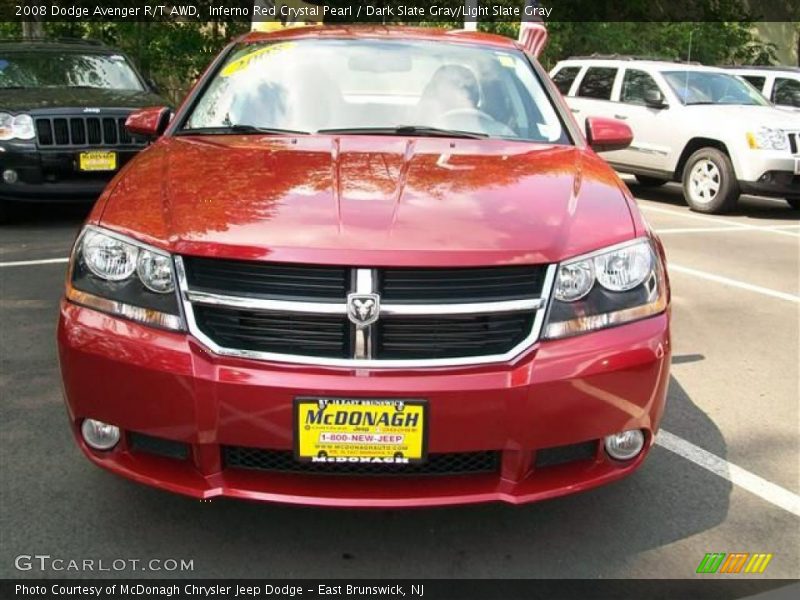 Inferno Red Crystal Pearl / Dark Slate Gray/Light Slate Gray 2008 Dodge Avenger R/T AWD