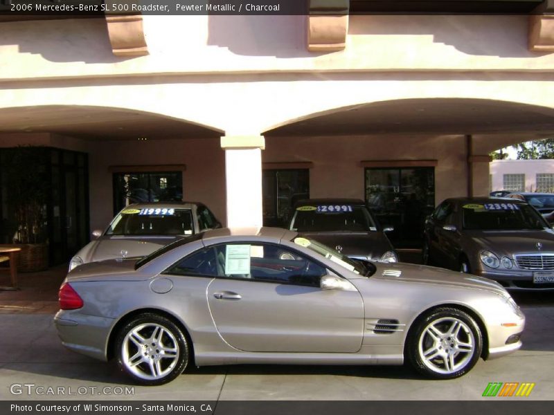 Pewter Metallic / Charcoal 2006 Mercedes-Benz SL 500 Roadster