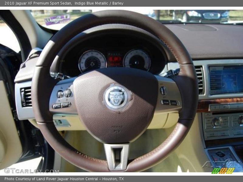 Indigo Blue Metallic / Barley 2010 Jaguar XF Premium Sport Sedan