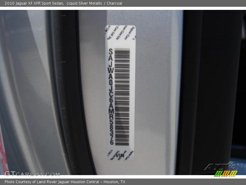 Liquid Silver Metallic / Charcoal 2010 Jaguar XF XFR Sport Sedan