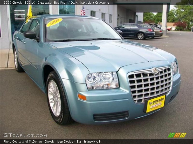 Clearwater Blue Pearl / Dark Khaki/Light Graystone 2009 Chrysler 300 LX