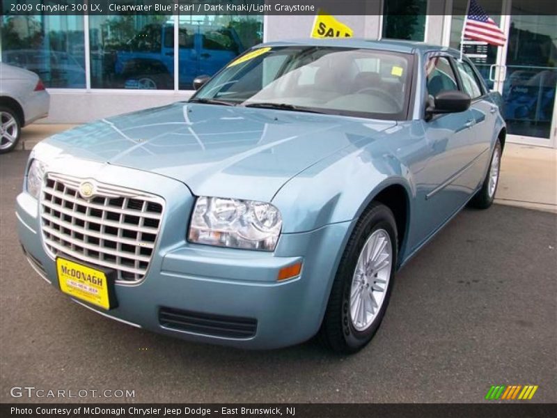 Clearwater Blue Pearl / Dark Khaki/Light Graystone 2009 Chrysler 300 LX