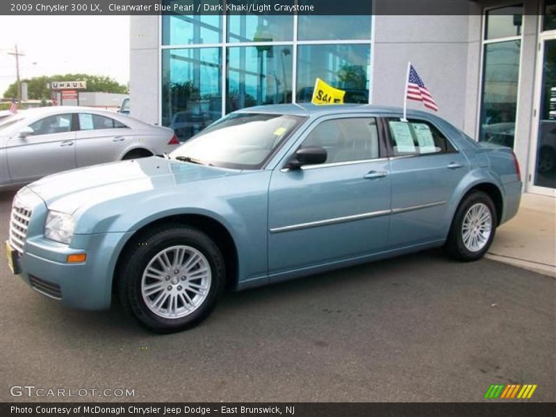 Clearwater Blue Pearl / Dark Khaki/Light Graystone 2009 Chrysler 300 LX