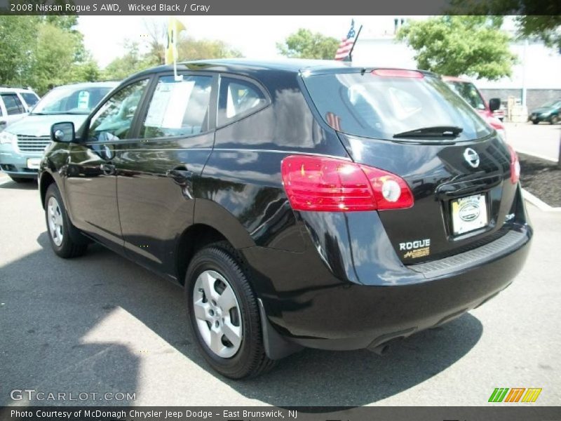 Wicked Black / Gray 2008 Nissan Rogue S AWD