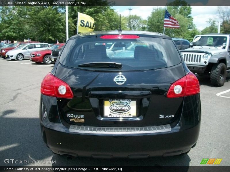 Wicked Black / Gray 2008 Nissan Rogue S AWD