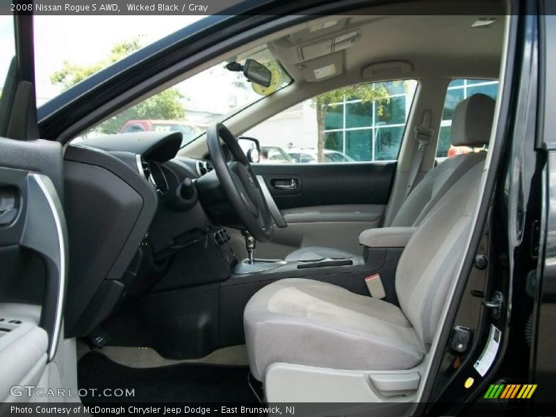 Wicked Black / Gray 2008 Nissan Rogue S AWD