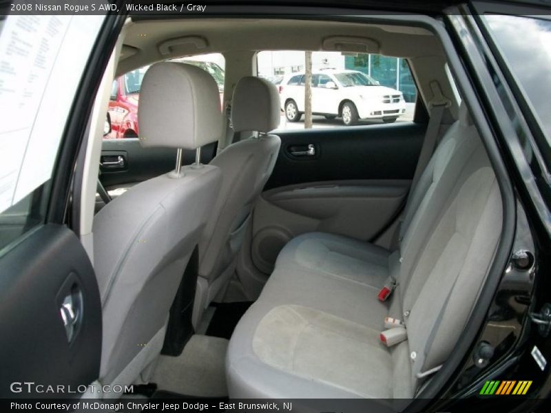 Wicked Black / Gray 2008 Nissan Rogue S AWD