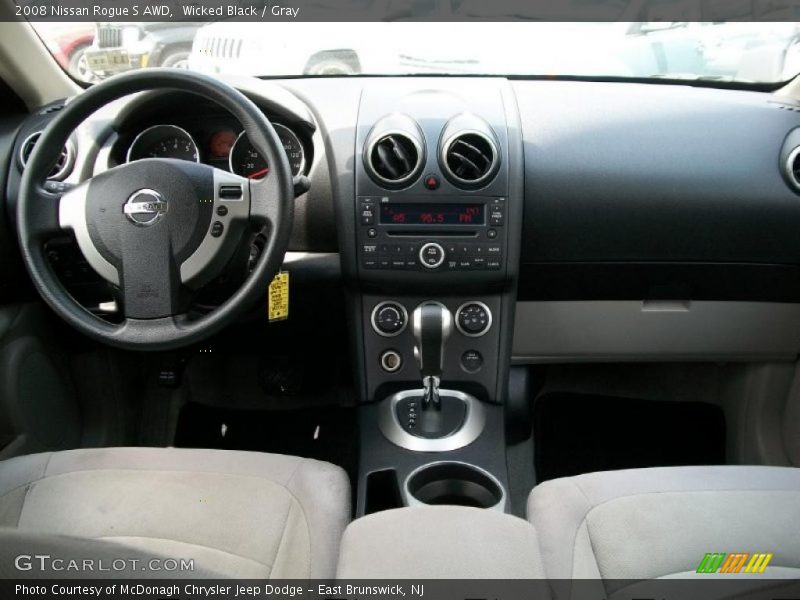 Wicked Black / Gray 2008 Nissan Rogue S AWD