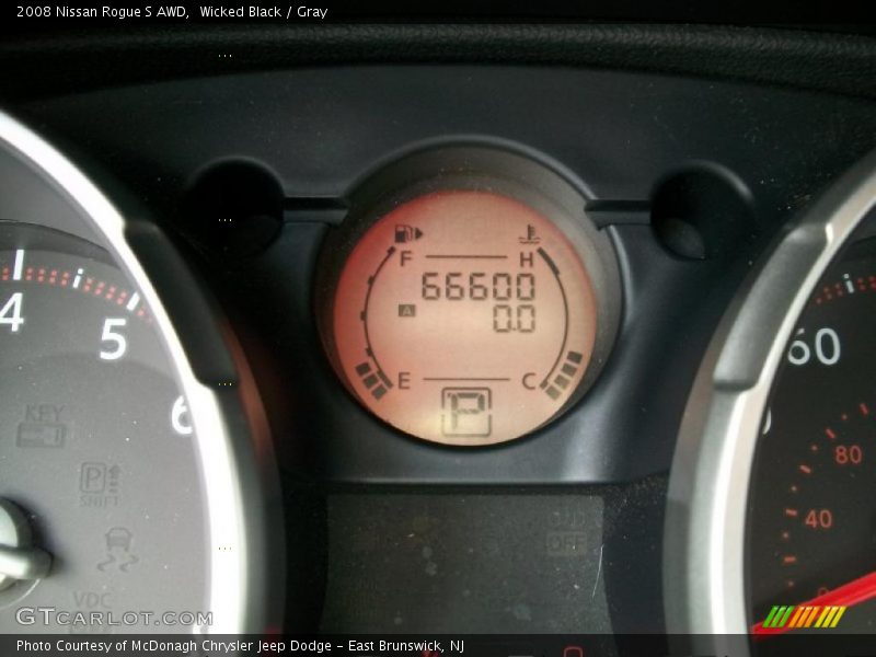 Wicked Black / Gray 2008 Nissan Rogue S AWD