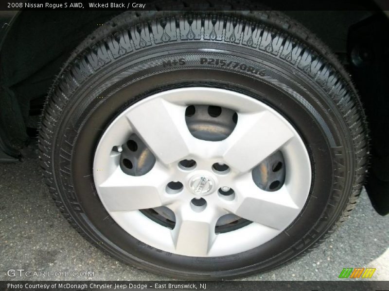 Wicked Black / Gray 2008 Nissan Rogue S AWD