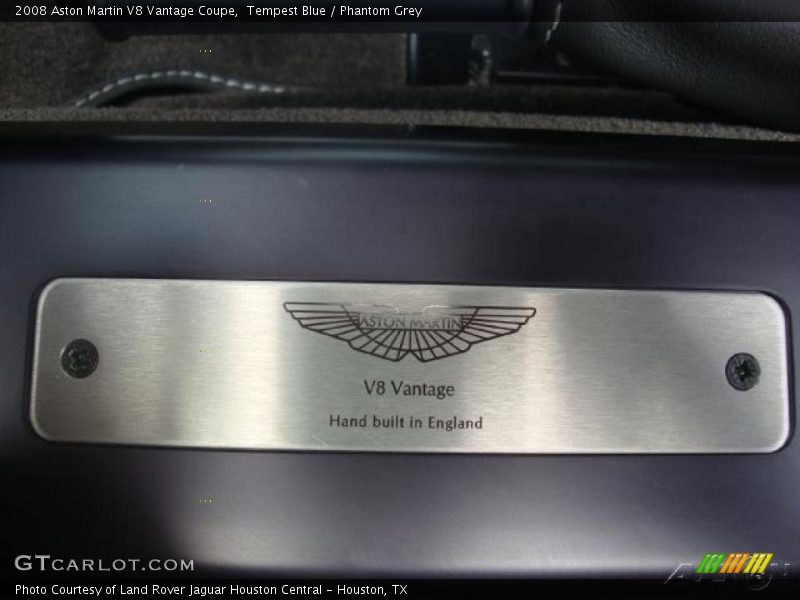Tempest Blue / Phantom Grey 2008 Aston Martin V8 Vantage Coupe