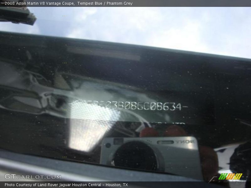 Tempest Blue / Phantom Grey 2008 Aston Martin V8 Vantage Coupe