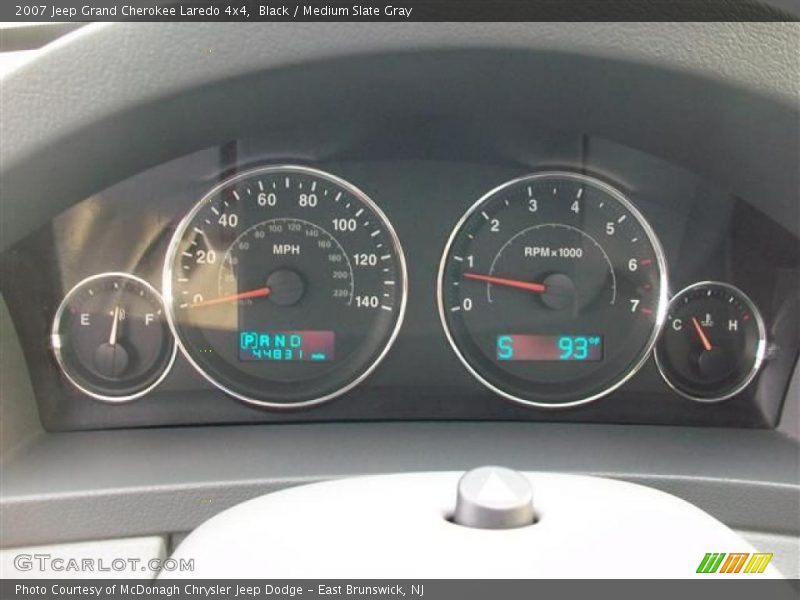 Black / Medium Slate Gray 2007 Jeep Grand Cherokee Laredo 4x4