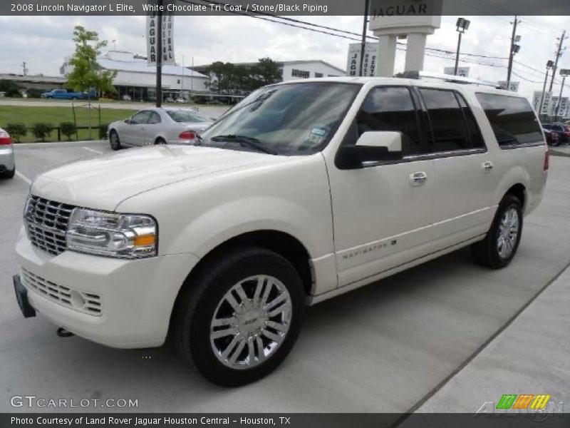 White Chocolate Tri Coat / Stone/Black Piping 2008 Lincoln Navigator L Elite