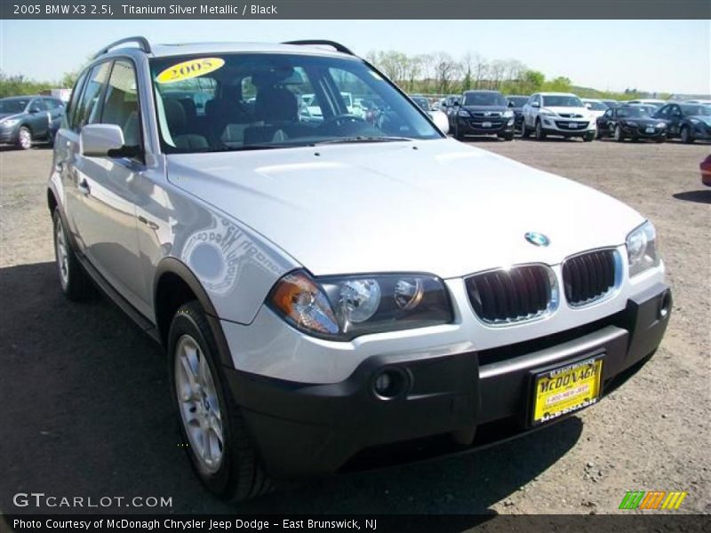 Titanium Silver Metallic / Black 2005 BMW X3 2.5i