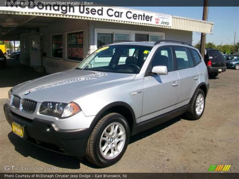 Titanium Silver Metallic / Black 2005 BMW X3 2.5i