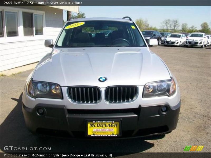 Titanium Silver Metallic / Black 2005 BMW X3 2.5i