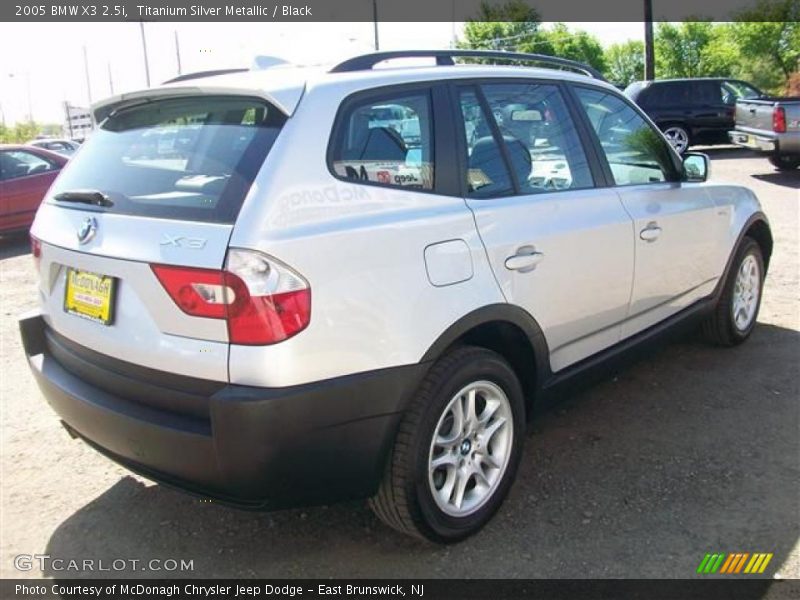 Titanium Silver Metallic / Black 2005 BMW X3 2.5i