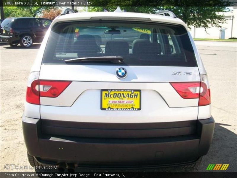 Titanium Silver Metallic / Black 2005 BMW X3 2.5i