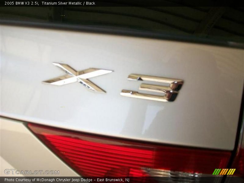 Titanium Silver Metallic / Black 2005 BMW X3 2.5i